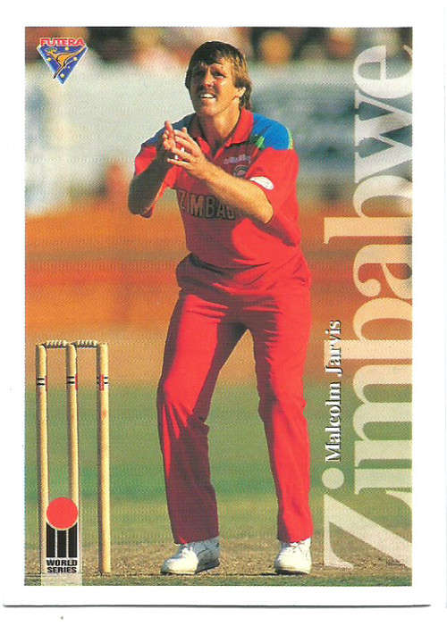 MALCOLM JARVIS "ZIMBABWE" - FUTERA 94 WORLD SERIES COLLECTION - CRICKET TRADING CARD