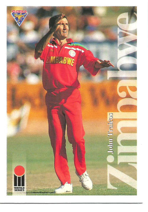 JOHN TRAICOS "ZIMBABWE" - FUTERA 94 WORLD SERIES COLLECTION - CRICKET TRADING CARD