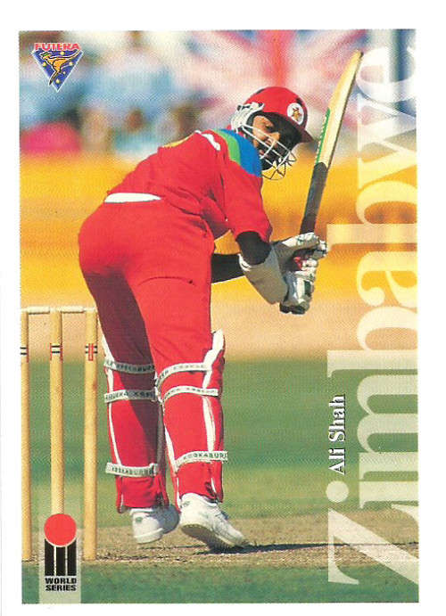 ALI SHAH "ZIMBABWE" - FUTERA 94 WORLD SERIES COLLECTION - CRICKET TRADING CARD