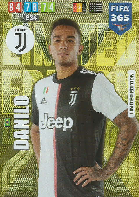 DANILO - FIFA 365 2020 EDITION -  - GOLD FOIL `LIMITED EDITION` TRADING CARD