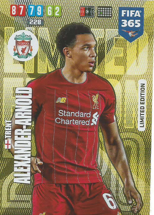 TRENT ALEX-ARNOLD - FIFA 365 2020 EDITION -  - GOLD FOIL `LIMITED EDITION` TRADING CARD