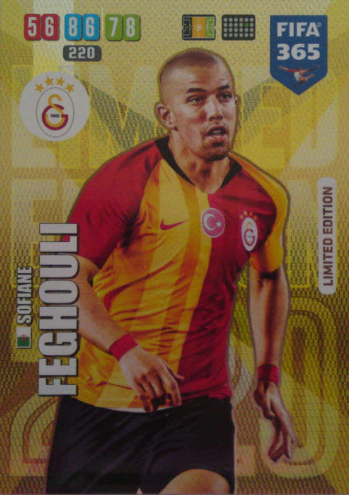 SOFIANE FEGHOULI - FIFA 365 2020 EDITION -  - GOLD FOIL `LIMITED EDITION` TRADING CARD
