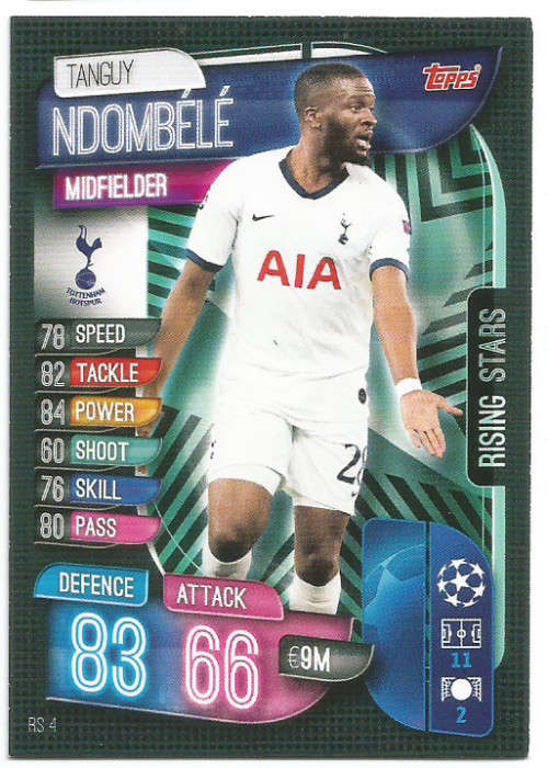 TANGUY NDOMBELE - CHAMP/EUROPA LEAGUE EXTRA 2020 -   "RISING STAR" TRADING CARD