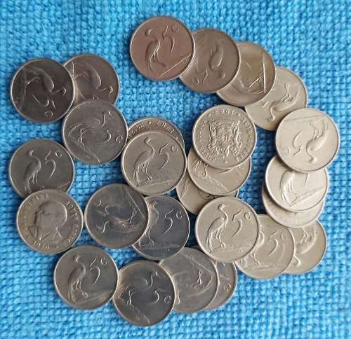 SA MINT - 5 CENT COINS - LOT of 26 5 Cent COINS - CIRCULATED