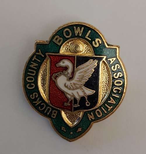 BUCKS COUNTY BOWLING CLUB - LAPEL PIN 24mm BADGE
