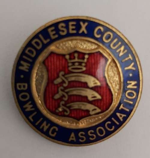 MIDDLESEX BOWLING CLUB - LAPEL PIN 20mm BADGE