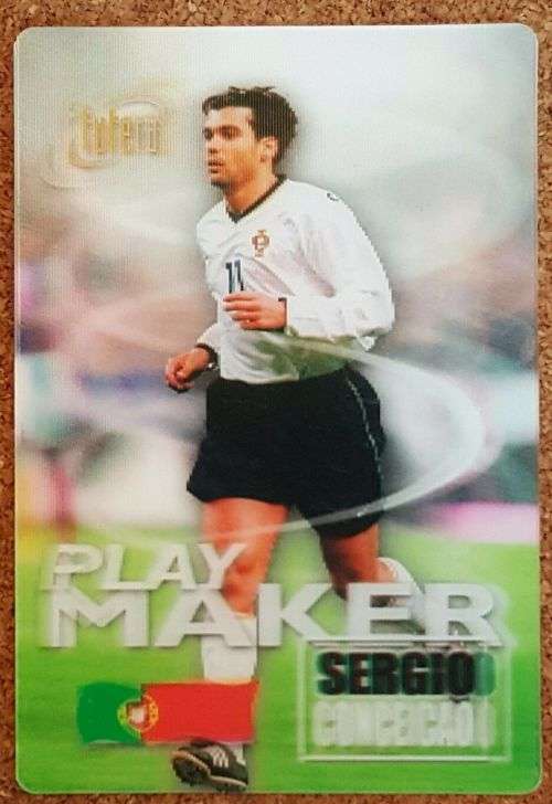 SERGIO CONCEICAO - FUTERA PLATINUM 2002 3D - "RARE" "HOLOGRAPHIC" INSERT 3D TRADING CARD