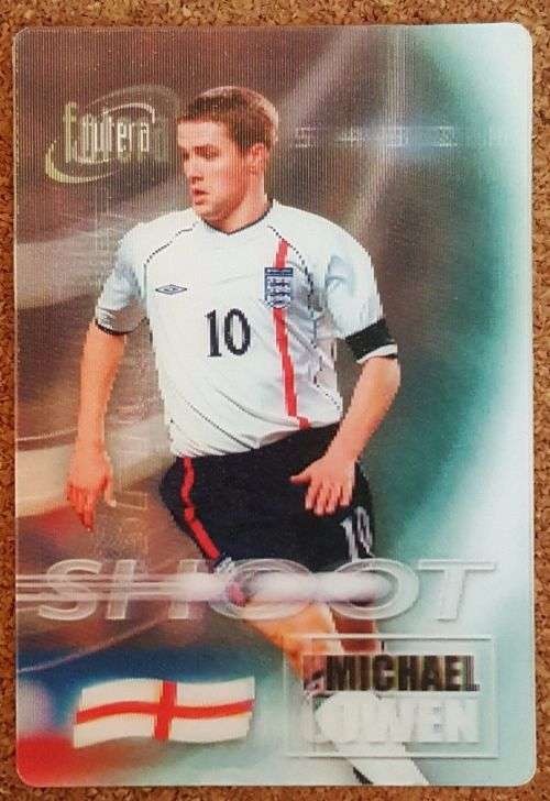 MICHAEL OWEN - FUTERA PLATINUM 2002 3D - "RARE" "HOLOGRAPHIC" INSERT 3D TRADING CARD