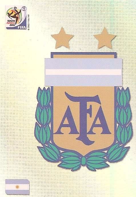 FIFA W/CUP 2010  PREMIUM - ARGENTINA "TEAM EMBLEM" TRADING CARD