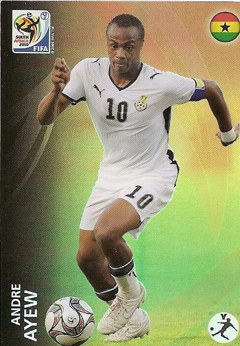 2010 FIFA W/CUP PREMIUM - ANDRE AYEW "RAINBOW FOIL" TRADING CARD