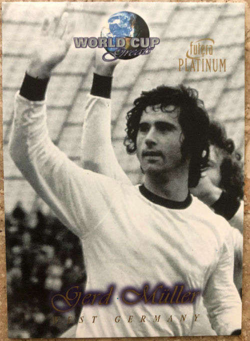 GERD MULLER - FUTERA PLATINUM WORLD CUP 1998 - "RARE" TRADING CARD 32