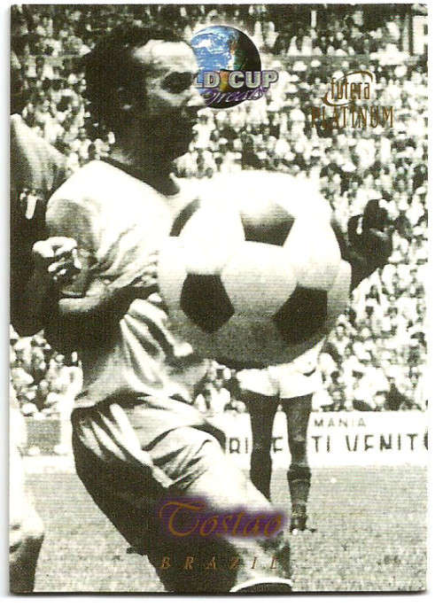 TOSTAO - FUTERA PLATINUM WORLD CUP 1998 - "RARE" TRADING CARD 48