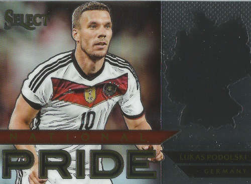 LUKAS PODOLSKI - PANINI "PRIZM SELECT 2015"  - "NATIONAL PRIDE" TRADING CARD 20