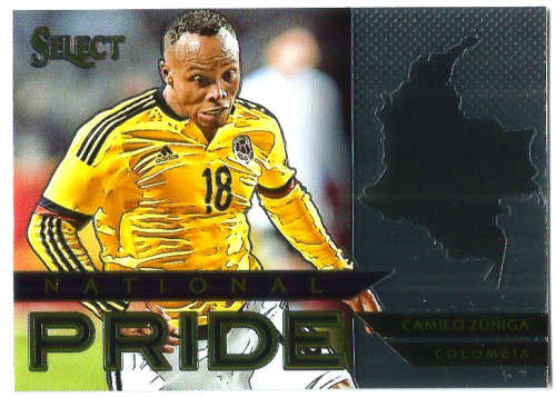 CAMILO ZUNIGA - PANINI "PRIZM SELECT 2015"  - "NATIONAL PRIDE" TRADING CARD 10