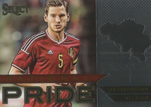 JAN VERTONGHEN - PANINI "PRIZM SELECT 2015"  - "NATIONAL PRIDE" TRADING CARD 3