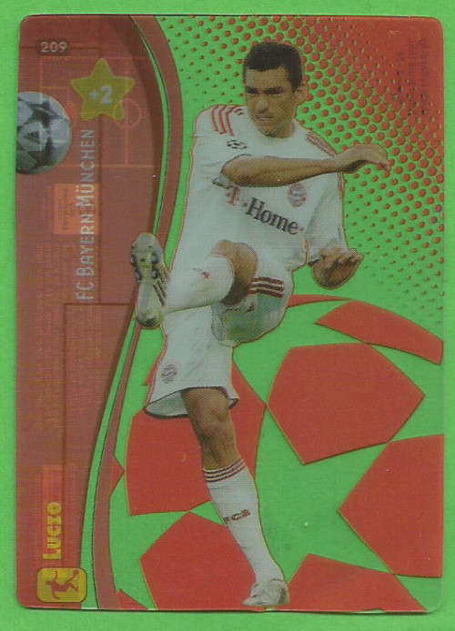 LUCIO - PANINI CHAMPIONS LEAGUE 2008/09 - `RARE` `ULTRA ACETATE` TRADING CARD 209