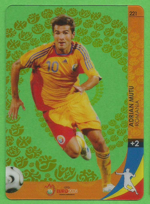 ADRIAN MUTU - PANINI EURO 2008 OFFICAL COLLECTION - "ULTRA ACETATE" TRADING CARD 221