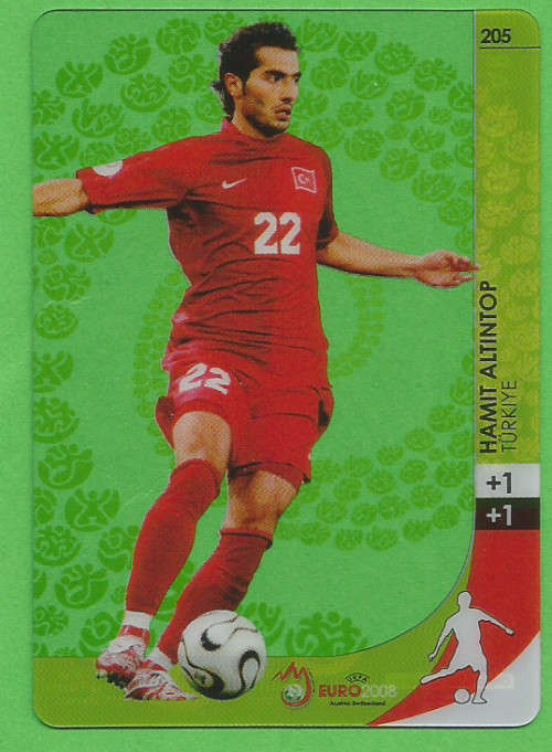 HAMIT ALTINTOP - PANINI EURO 2008 OFFICAL COLLECTION - "ULTRA ACETATE" TRADING CARD 205