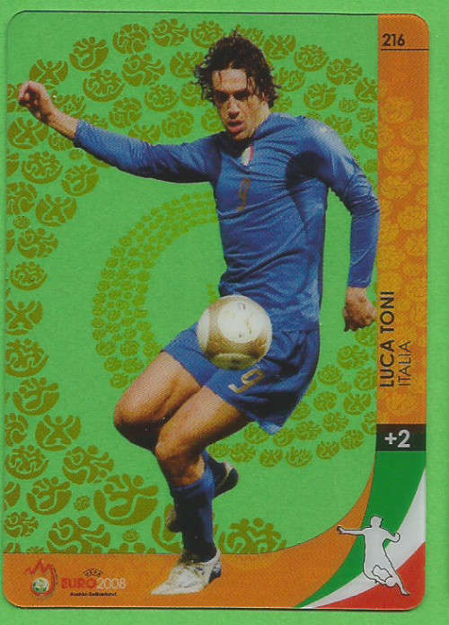 LUCA TONI - PANINI EURO 2008 OFFICAL COLLECTION - "ULTRA ACETATE" TRADING CARD 216