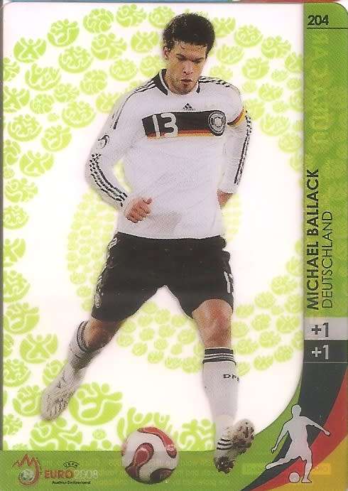 MICHAEL BALLACK - PANINI EURO 2008 OFFICAL COLLECTION - "ULTRA ACETATE" TRADING CARD 204