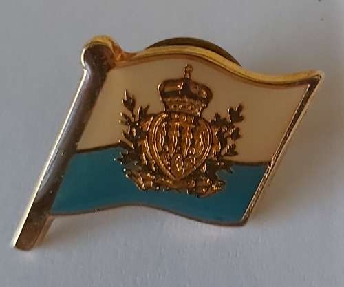 SAN MARINO FLAG - LAPEL PIN 20mm BADGE