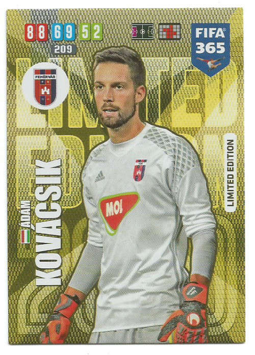 ADAM KOVACSIK - FIFA 365 2020 EDITION -  - GOLD FOIL `LIMITED EDITION` TRADING CARD