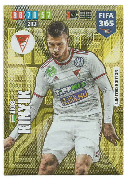 AKOS KINYIK - FIFA 365 2020 EDITION -  - GOLD FOIL `LIMITED EDITION` TRADING CARD