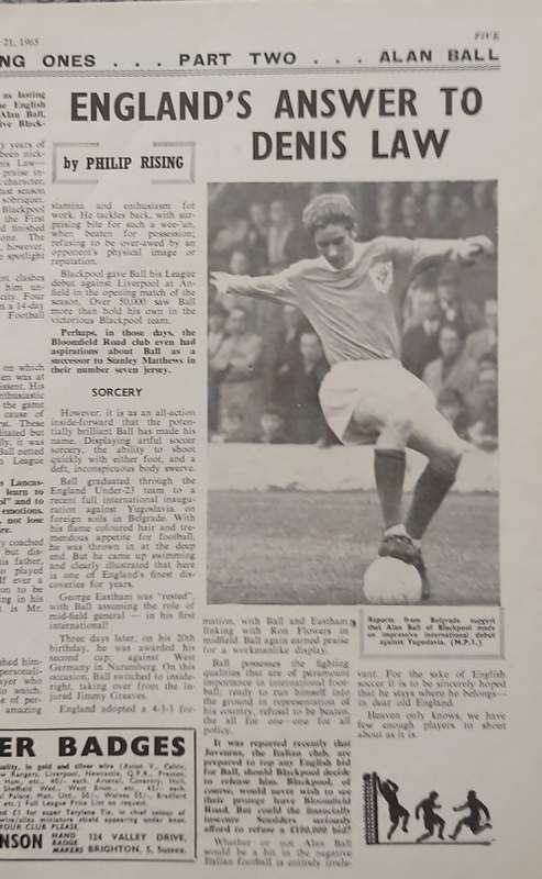 SOCCER STAR MAGAZINE `21st May 1965` ISSUE - IN FAIR CONDITION