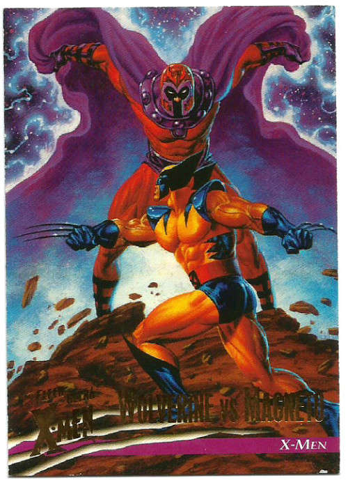 WOLVERINE vs MAGNETO - MARVEL FLEER ULTRA X-MEN 1995 TRADING CARD 77