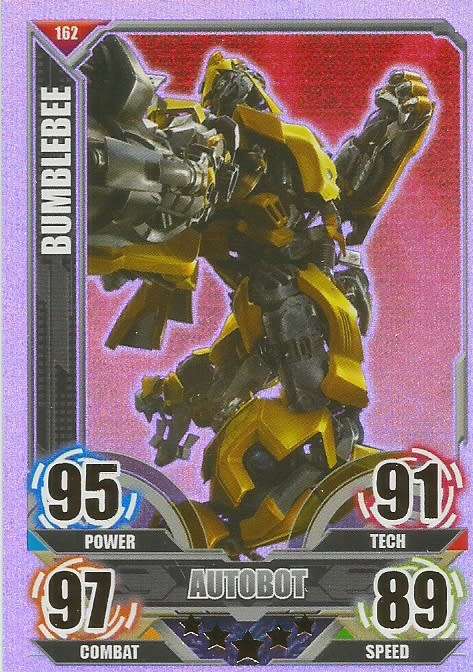 BUMBLEBEE - TOPPS "TRANSFORMERS" 2014 COLLECTION - "RAINBOW FOIL" TRADING CARD 162