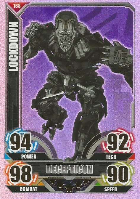 LOCKDOWN - TOPPS "TRANSFORMERS" 2014 COLLECTION - "RAINBOW FOIL" TRADING CARD 168