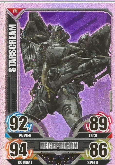 STARSCREAM - TOPPS "TRANSFORMERS" 2014 COLLECTION - "RAINBOW FOIL" TRADING CARD 171