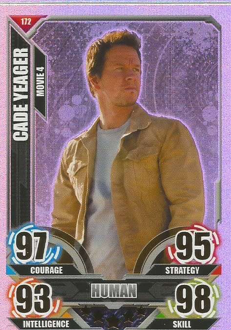 CADE YEAGER - TOPPS "TRANSFORMERS" 2014 COLLECTION - "RAINBOW FOIL" TRADING CARD 172