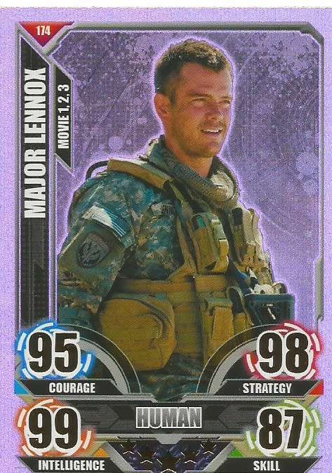 MAJOR LENNOX - TOPPS "TRANSFORMERS" 2014 COLLECTION - "RAINBOW FOIL" TRADING CARD 174