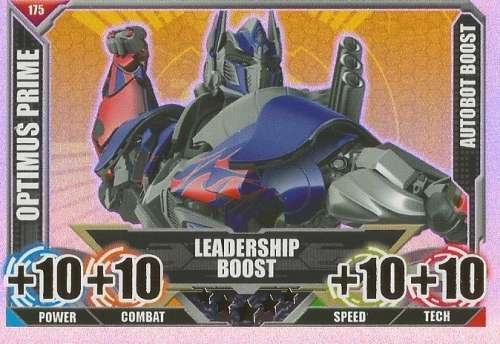 OPTIMUS PRIME - TOPPS "TRANSFORMERS" 2014 COLLECTION - "RAINBOW FOIL" TRADING CARD 175