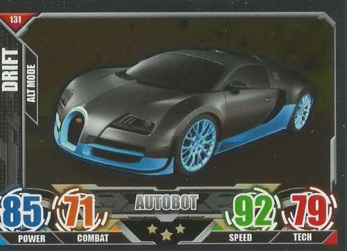 DRIFT - TOPPS "TRANSFORMERS" 2014 COLLECTION - "MIRROR FOIL" TRADING CARD 131