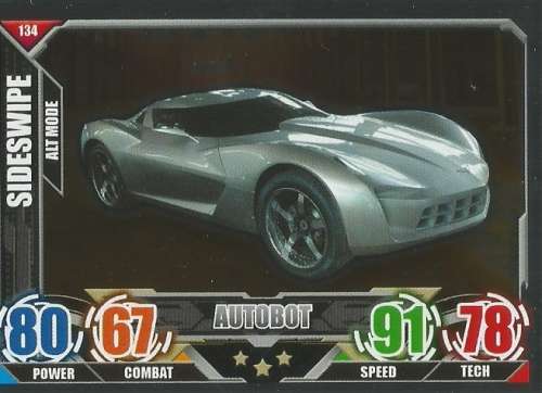 SIDESWIPE - TOPPS "TRANSFORMERS" 2014 COLLECTION - "MIRROR FOIL" TRADING CARD 134