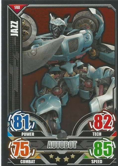 JAZZ - TOPPS "TRANSFORMERS" 2014 COLLECTION - "MIRROR FOIL" TRADING CARD 140