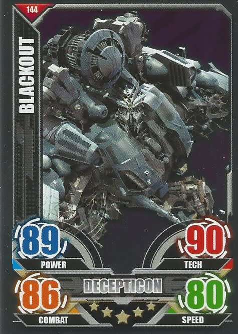 BLACKOUT - TOPPS `TRANSFORMERS` 2014 COLLECTION - `MIRROR FOIL` TRADING CARD 144