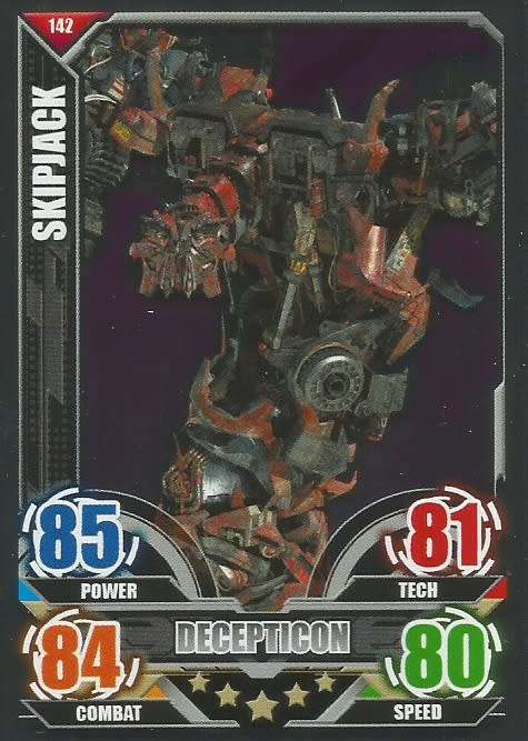SKIPJACK - TOPPS "TRANSFORMERS" 2014 COLLECTION - "MIRROR FOIL" TRADING CARD 142
