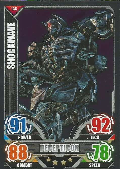 SHOCKWAVE - TOPPS "TRANSFORMERS" 2014 COLLECTION - "MIRROR FOIL" TRADING CARD 148