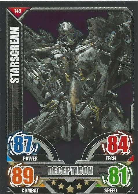 STARSCREAM - TOPPS "TRANSFORMERS" 2014 COLLECTION - "MIRROR FOIL" TRADING CARD 149
