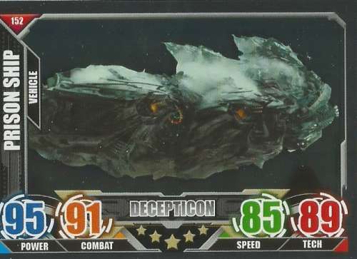 PRISON SHIP - TOPPS "TRANSFORMERS" 2014 COLLECTION - "MIRROR FOIL" TRADING CARD 152