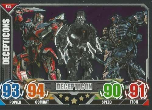 DECEPTIOUS - TOPPS "TRANSFORMERS" 2014 COLLECTION - "MIRROR FOIL" TRADING CARD 155