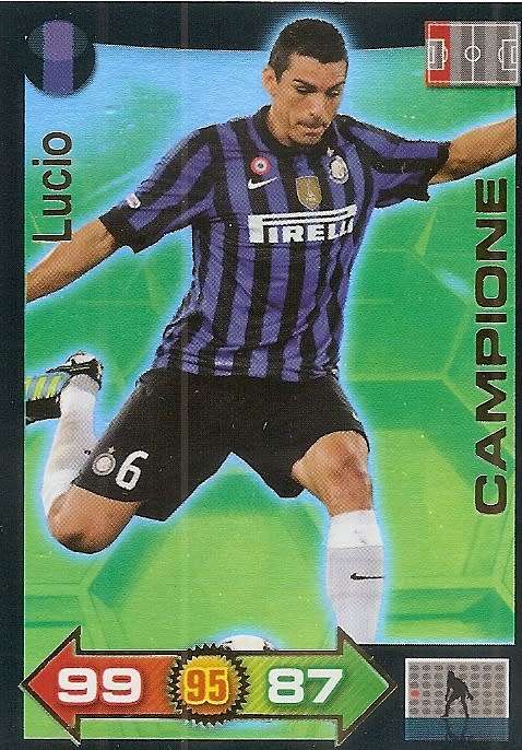 LUCIO - PANINI CALCIATORI "SERIE A" 2011/2012 - GOLD "CAMPIONE" TRADING CARD