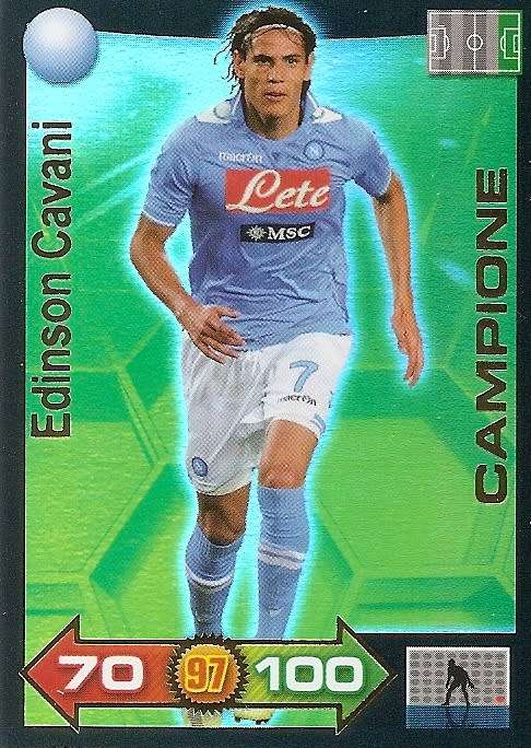 EDINSON CAVANI - PANINI CALCIATORI "SERIE A" 2011/2012 - GOLD "CAMPIONE" TRADING CARD