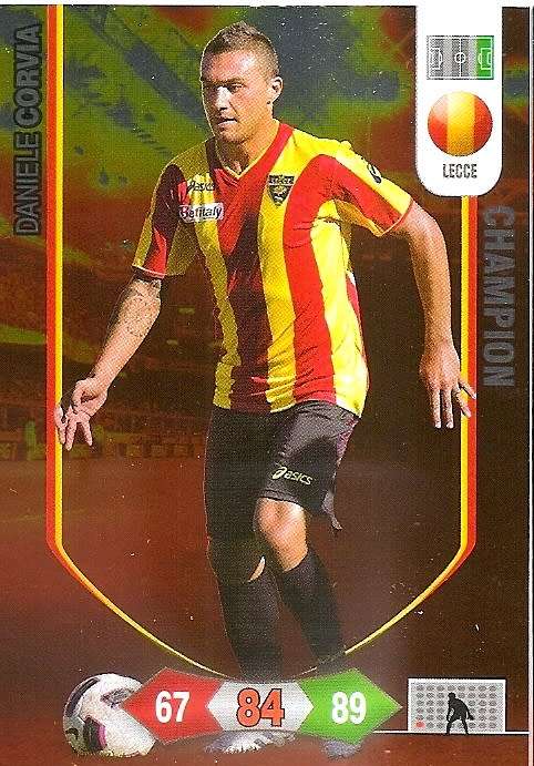 DANIELE CORVIA - PANINI CALCIATORI "SERIE A" 2010/2011 - GOLD "CAMPIONE" TRADING CARD