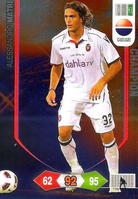 ALESSANDRO MATRI - PANINI CALCIATORI "SERIE A" 2010/2011 - GOLD "CAMPIONE" TRADING CARD