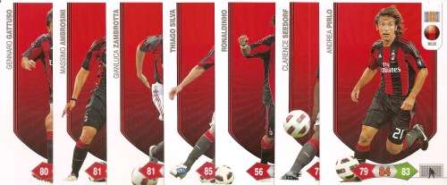 SOCCER CARD COLLECTION - PANINI CALCIATORI "SERIE A" 2010/11 - COMPLETE 220 "BASE" TRADING CARD SET