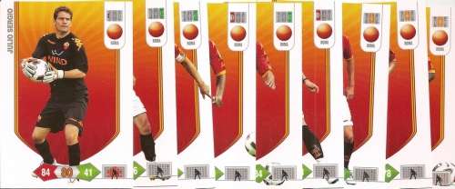 SOCCER CARD COLLECTION - PANINI CALCIATORI "SERIE A" 2010/11 - COMPLETE 220 "BASE" TRADING CARD SET